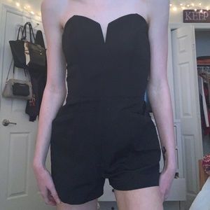 strapless romper